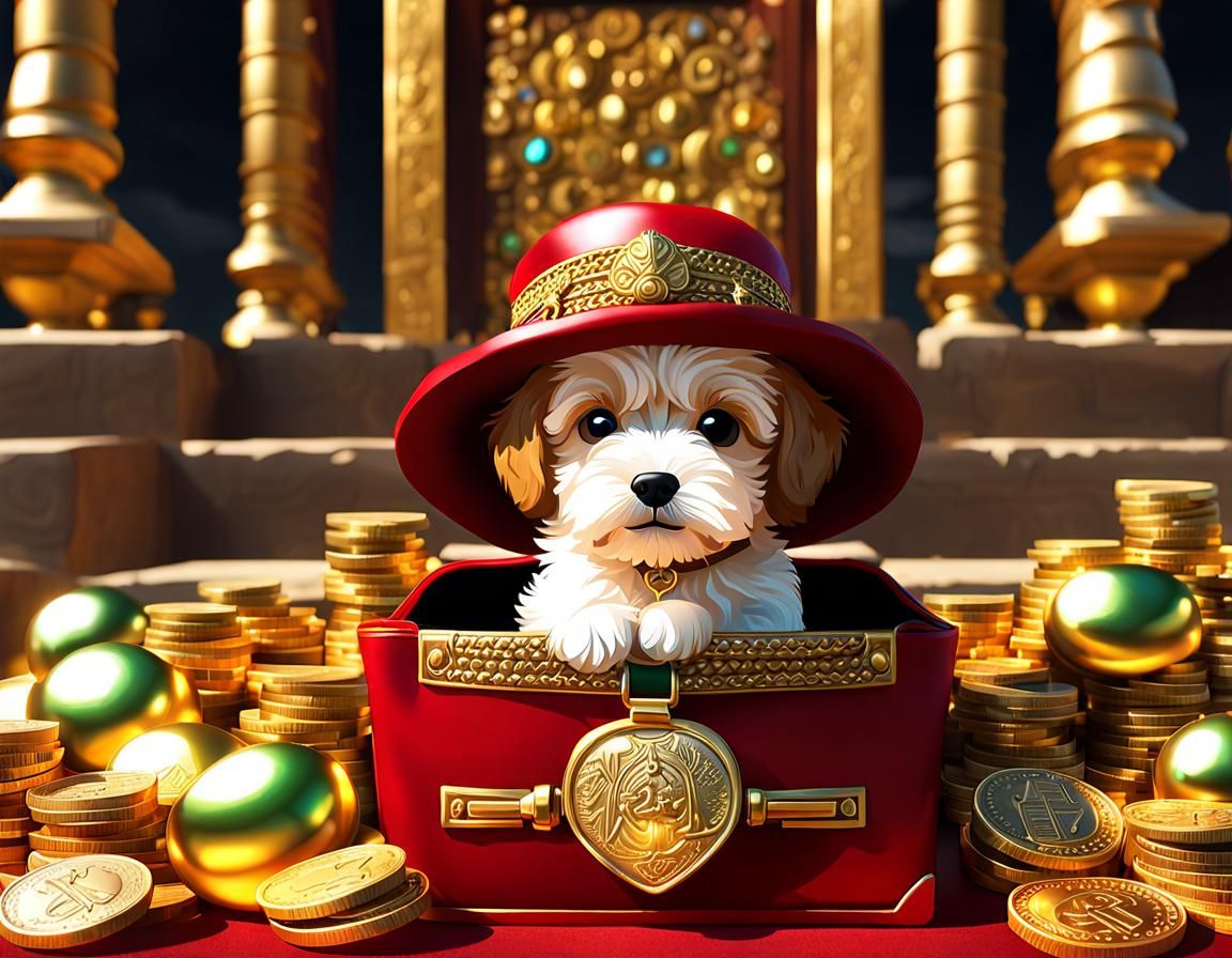 Puppy's Aztec Treasure Discovery in Whimsical 3D