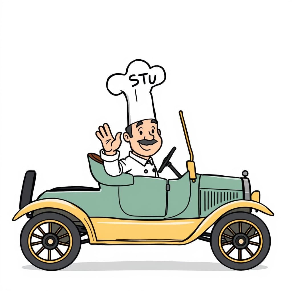 Ford Model T Baker Cartoon