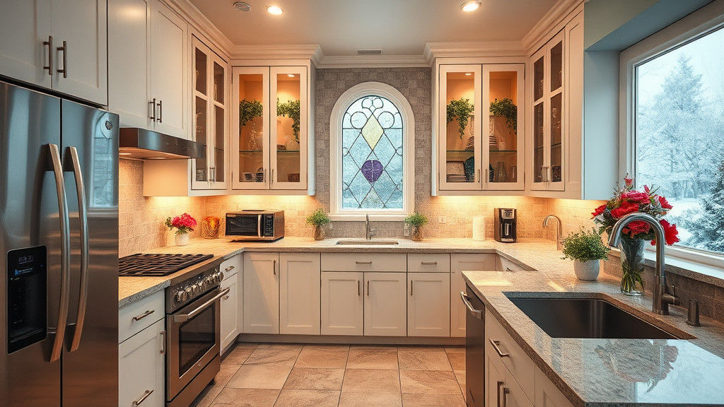 Futuristic American Kitchen Design with Winter Ambiance