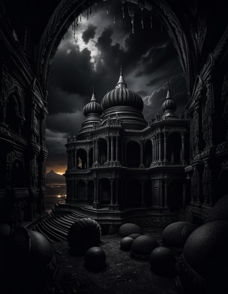 Intricate Dark Art in Hyperrealistic Style