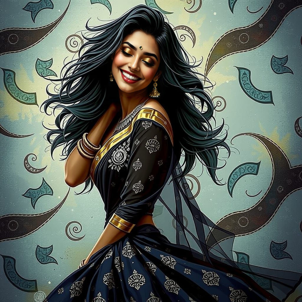 Radiant beauty shines in vibrant night hues