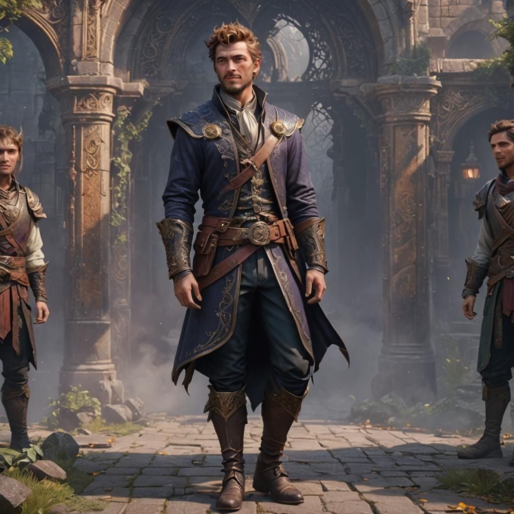 Smirking Portrait with Glint in Eyes