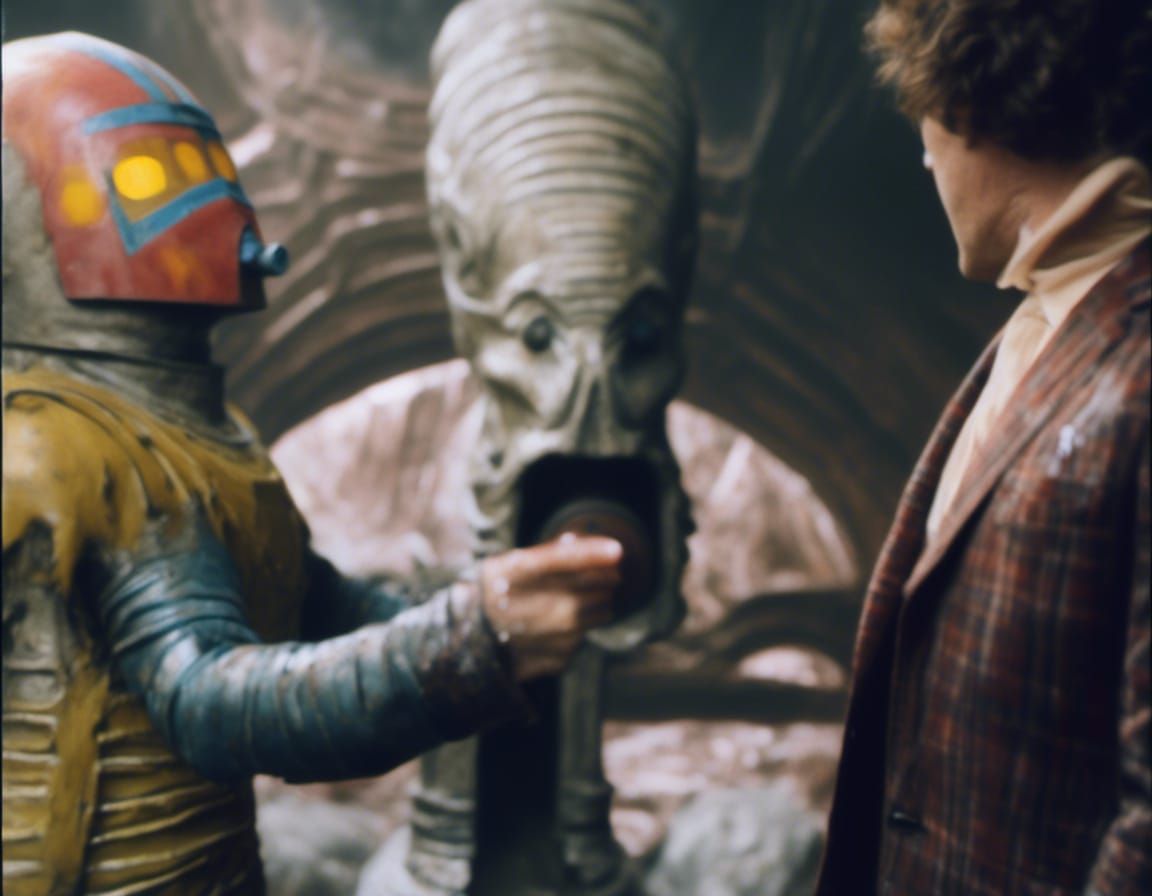 Doctor Who Battles Sontaran in Digital Art