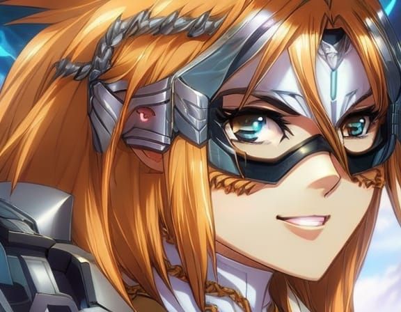 Cat Girl Mecha Pilot in Anime Concept Art