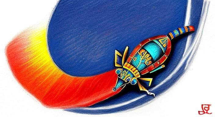 Mayan Cricket in Pastel Drawing Style