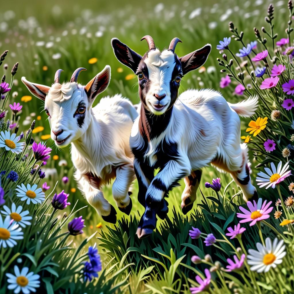 Vibrant Spring Scene in Hyperrealistic Style