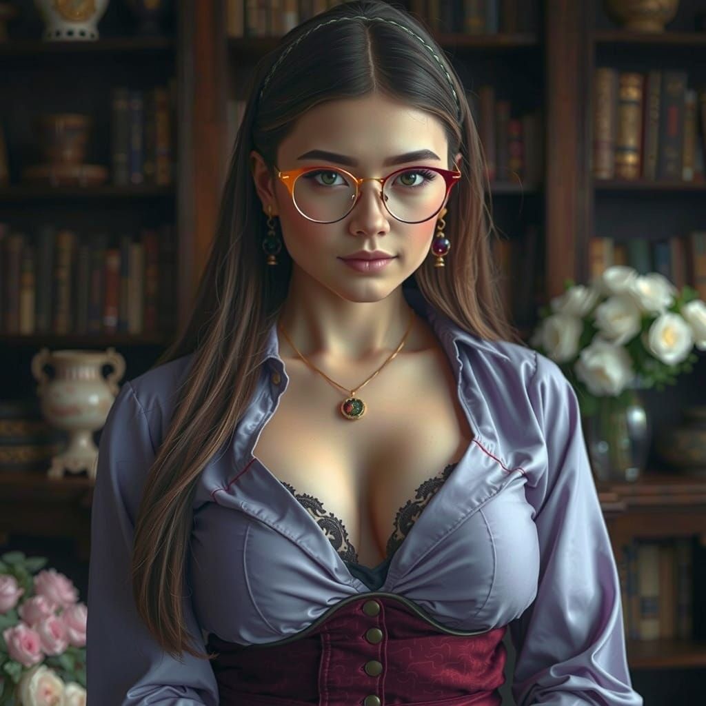 Flowing Spirit Portrait in Digital Art Style