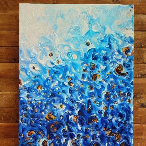 Abstract Fluid Art with Cell Structures