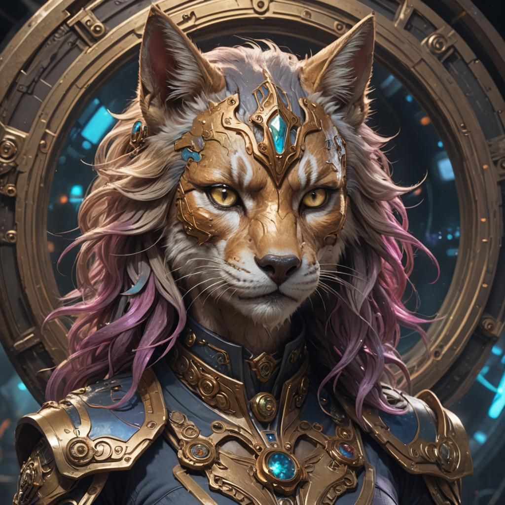 Space Pirate Xindi Hybrid Portrait in Hyperdetailed Style