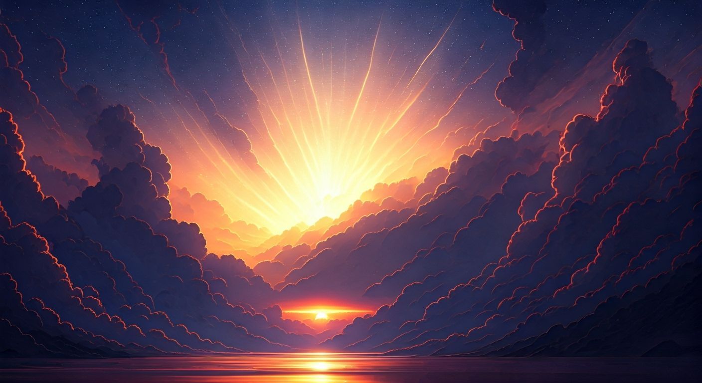 Sublime Dusk Landscape Digital Matte Painting