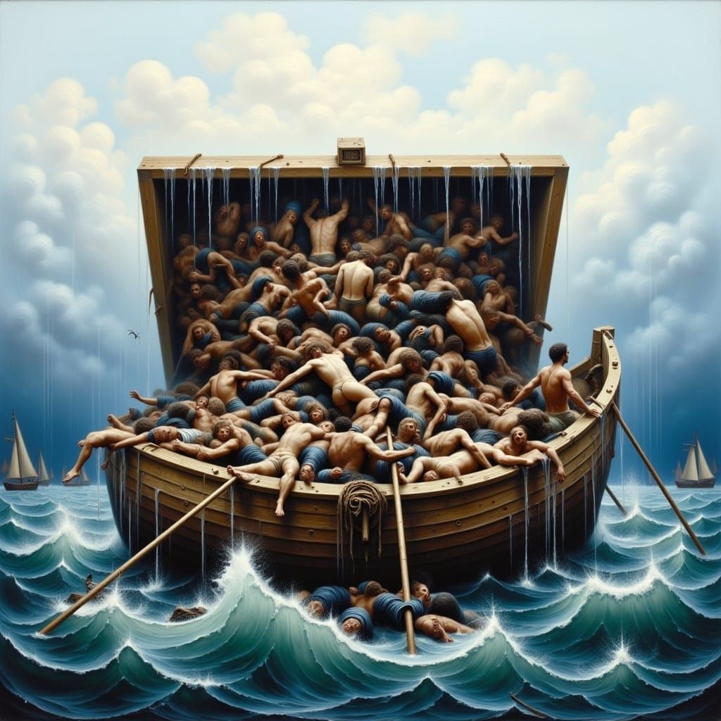 Box of Rain: Oil Painting in Dutch Masters Style