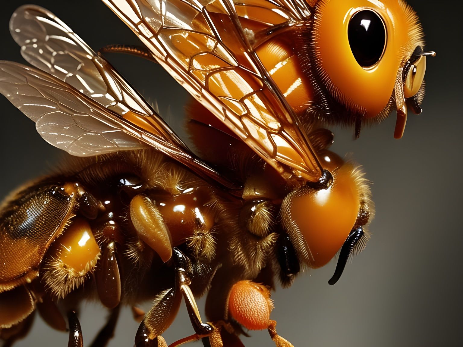 Biomechanical Honey Bee with Cute Eyes
