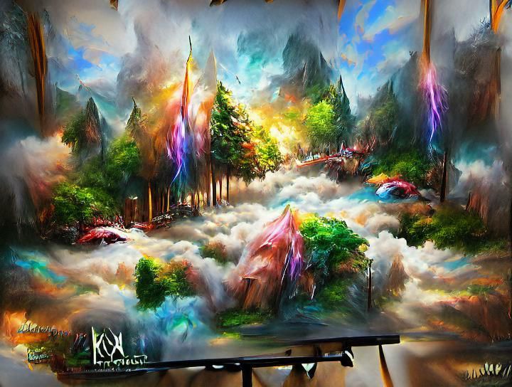 Magical Forest Landscape in Hyperreal 3D