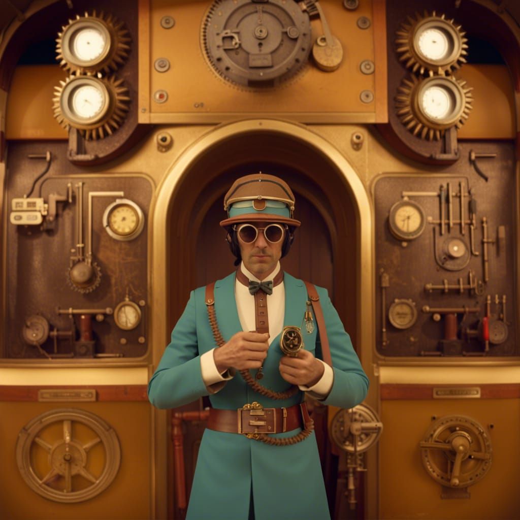 Steampunk World of Peace in Wes Anderson Style