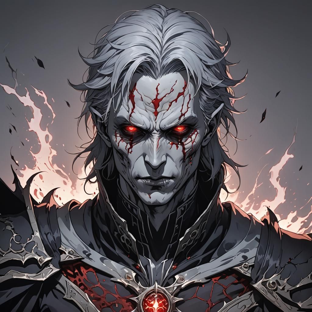 Undead Blood Mage Anime Illustration