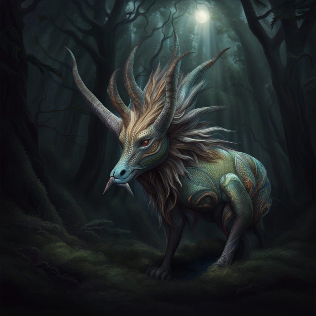Mystical Creature Generated by AI