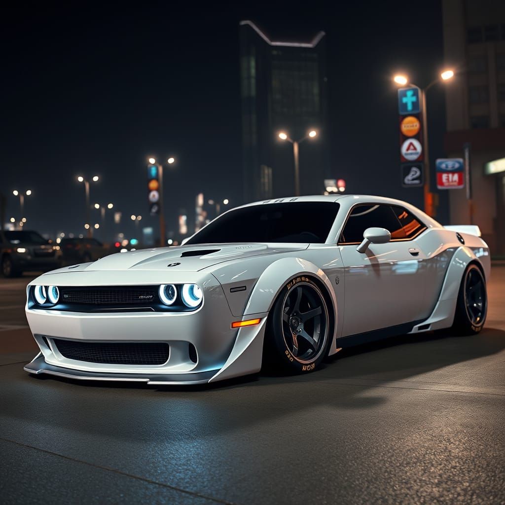 Ultra Sci-Fi Dodge Challenger with Futuristic Design