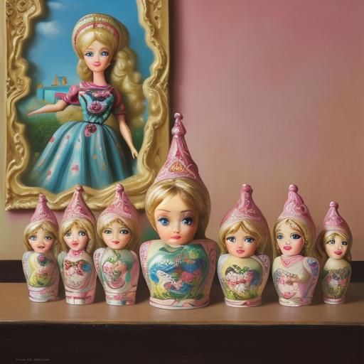 Surreal Russian Dolls Play with Barbies