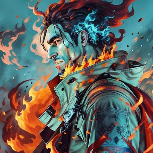 Dynamic Flames: An AI Generated Image of Fire