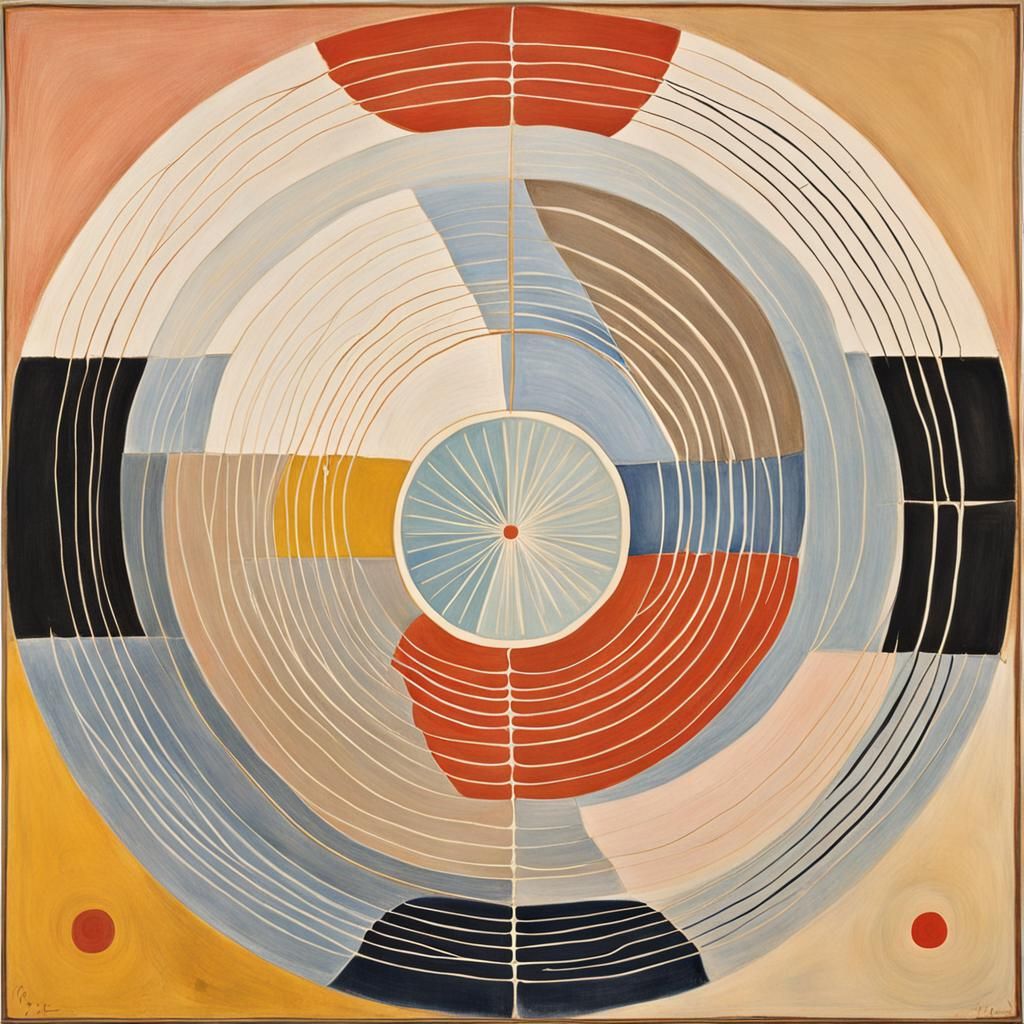 Abstract Swan Inspired by Spiritual Art