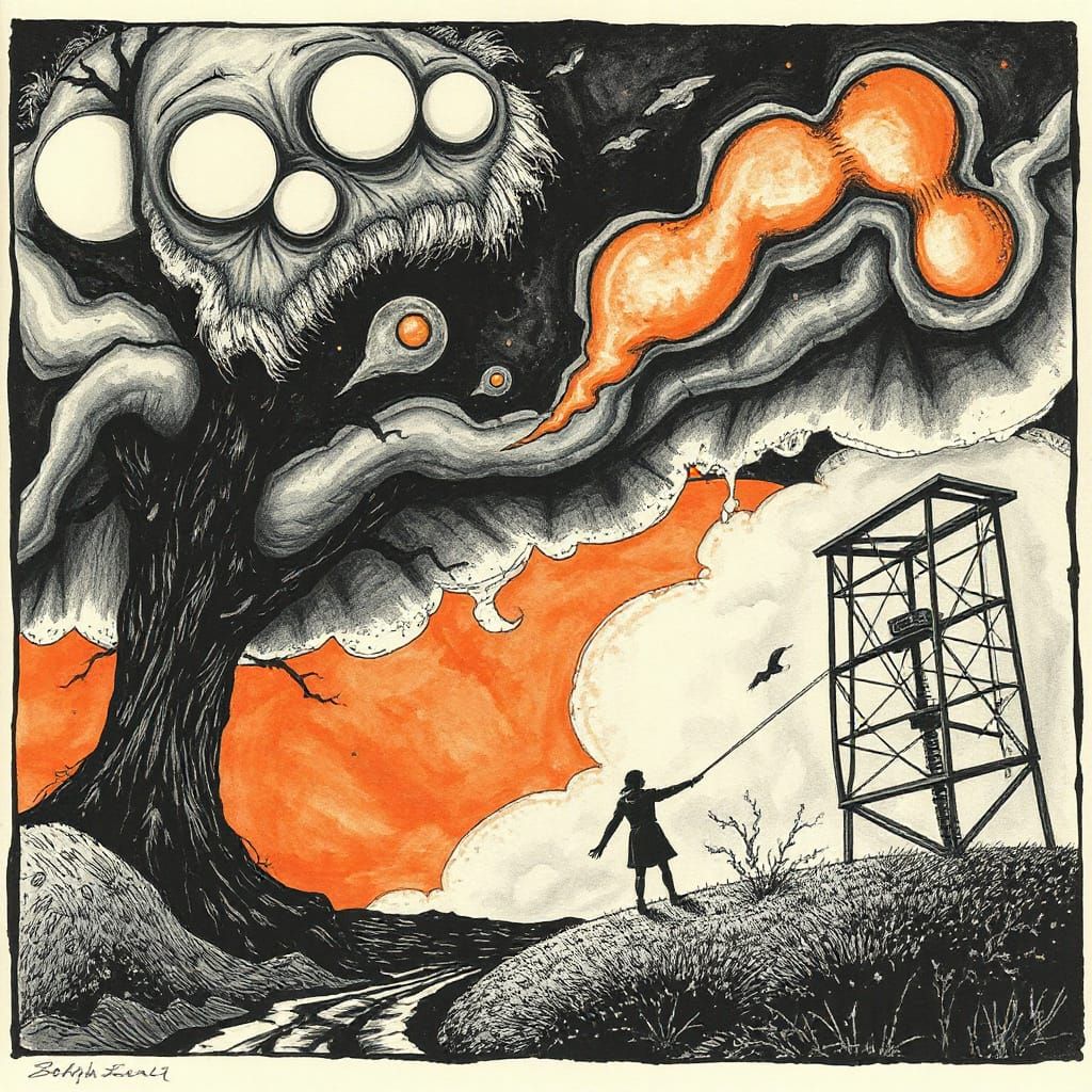 Surreal Enigmatic Photo in Style of Kandinsky