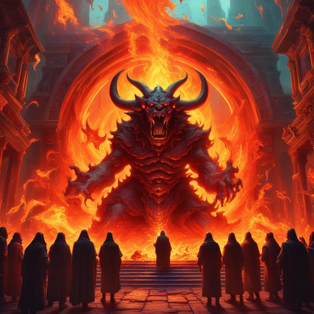 Demonic Summoning Ritual: A Fantasy Masterpiece