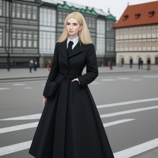 Fashionable Outfit Covered in Oversized, Colorful Gingham