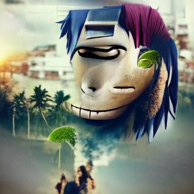 Abstract Floating Landscape in Surreal Style