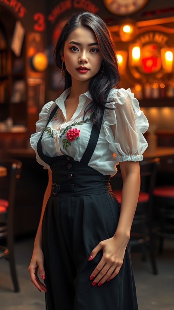 Stunning Vietnamese Model in Steampunk Fashion