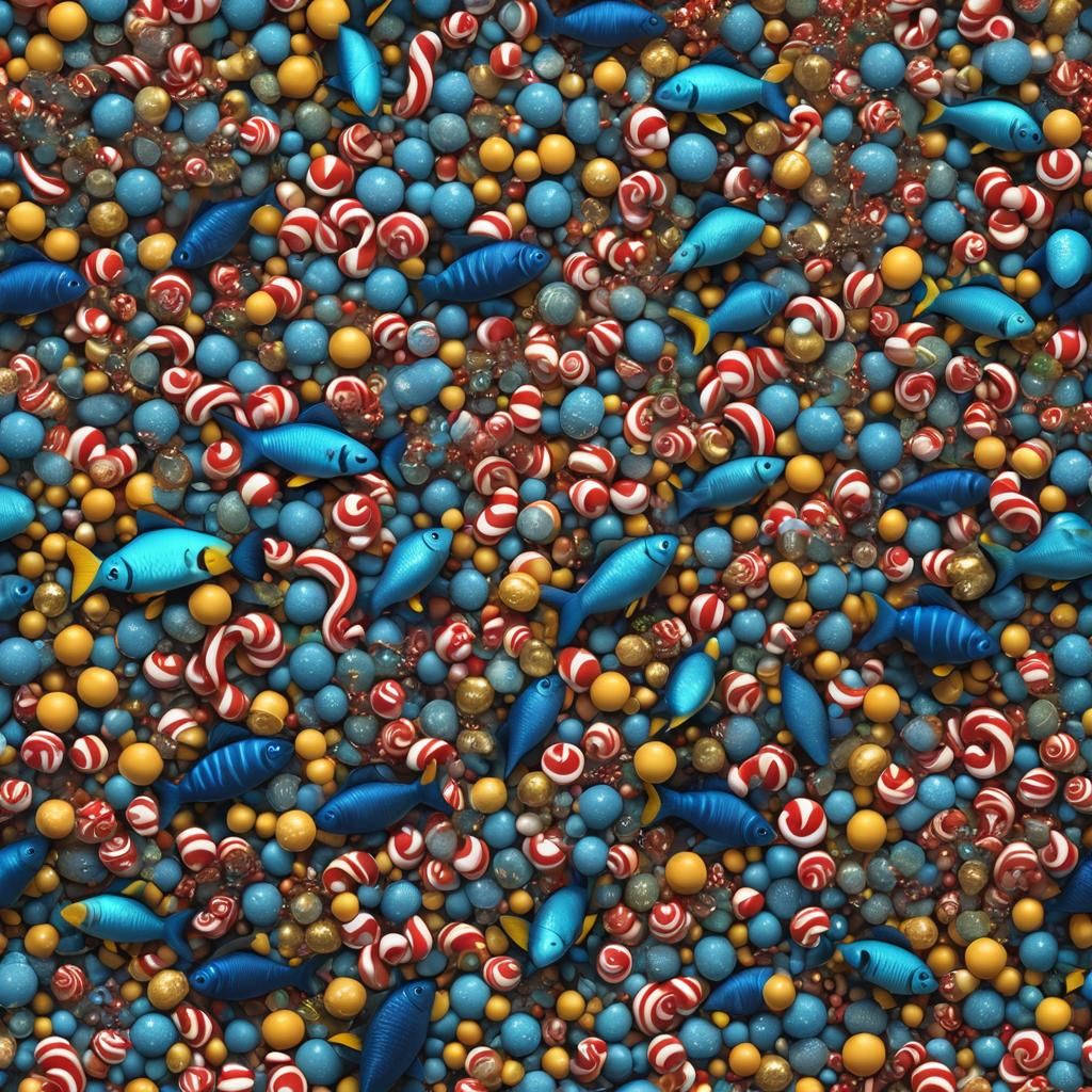 Blue and Gold Fish in Candy Reef