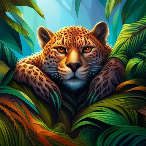 Detailed Jungle Monster: Splash Art Concept