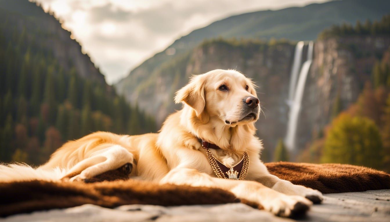 Queen Retriever on a Mountain Throne