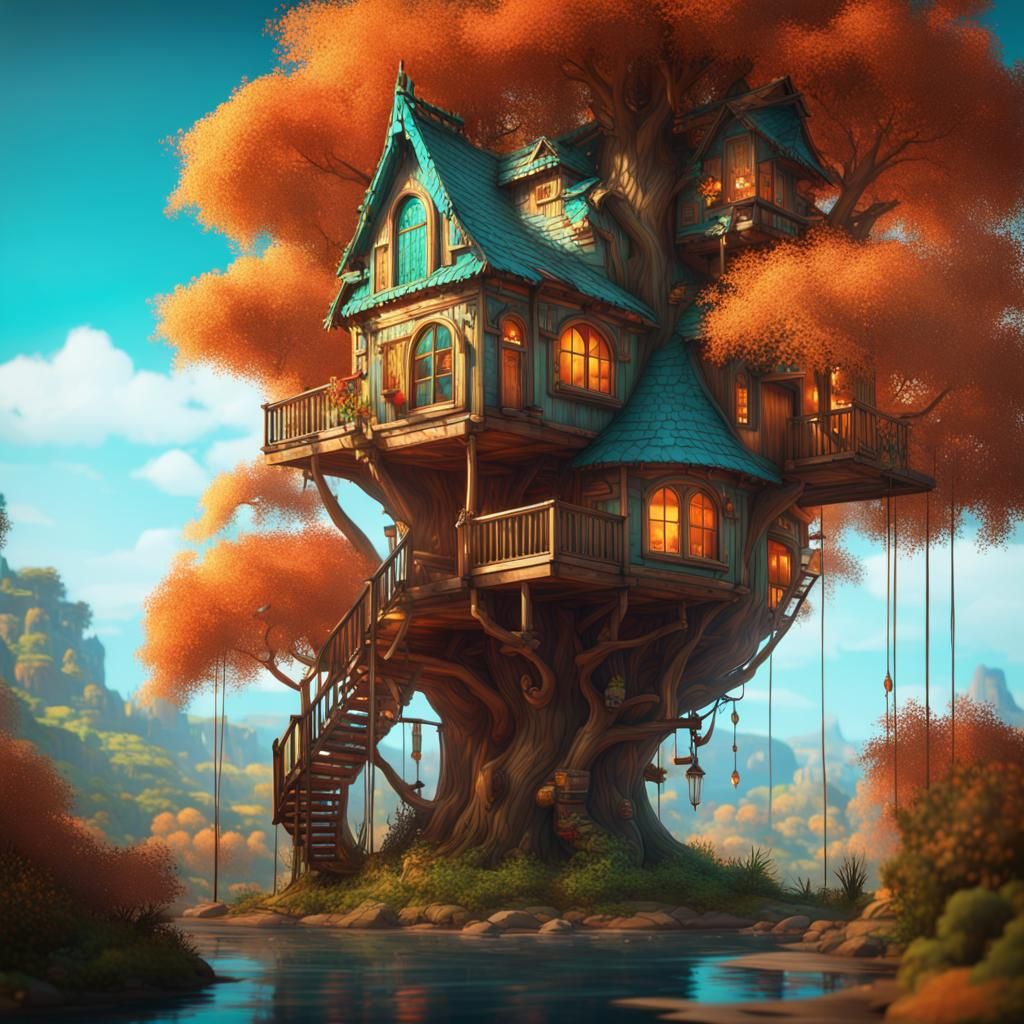 Treehouse in a Bottle: Digital Concept Art