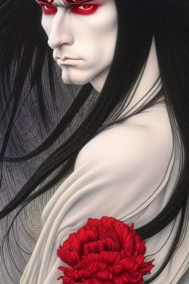 Handsome Evil Queen in Dark Fantasy Style