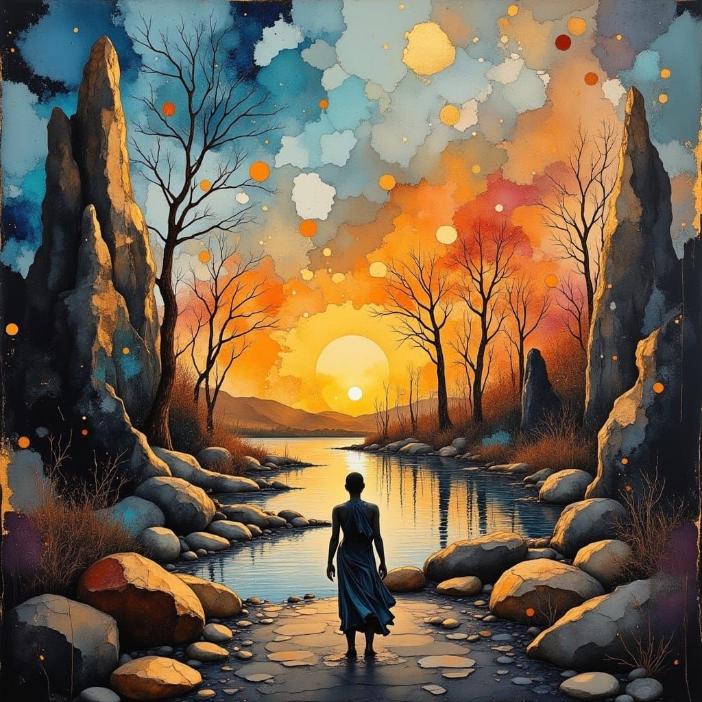 Surrealist Garden of the Gods Sunrise