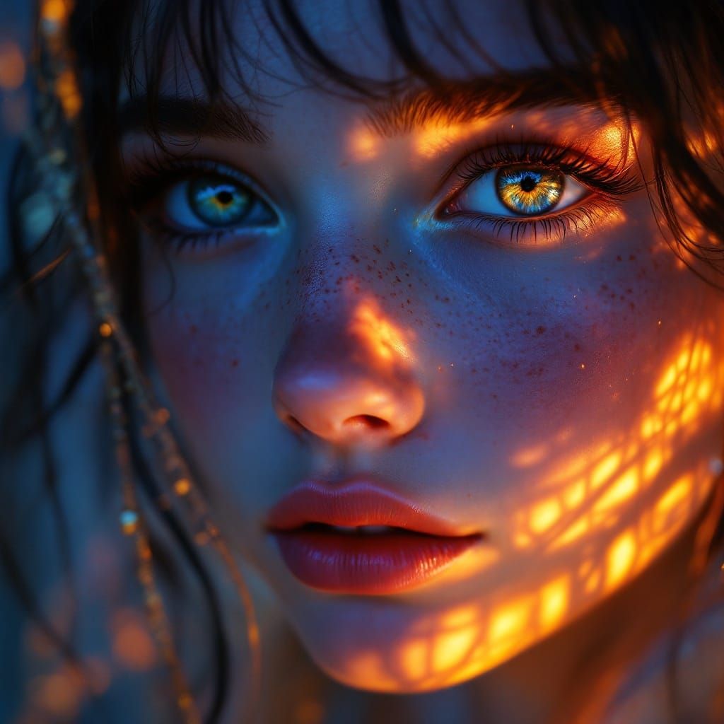 Enchanting Girl in Ethereal Glow