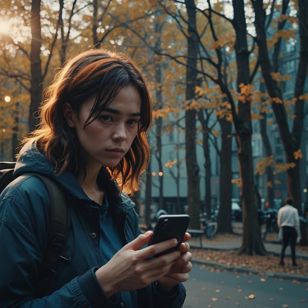 Person Scrolling Social Network on Smartphone