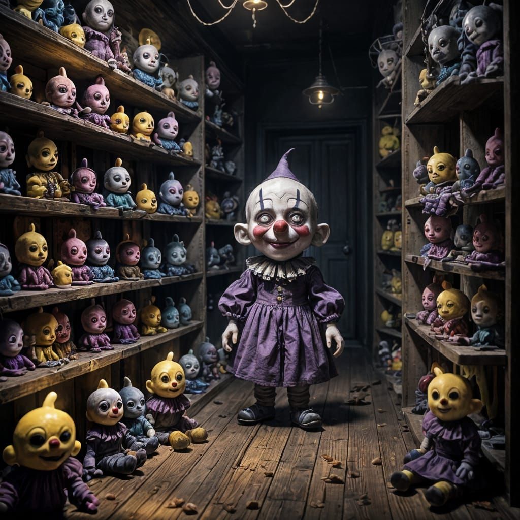 Creepy Imaginary Friend in Dark Fantasy Style