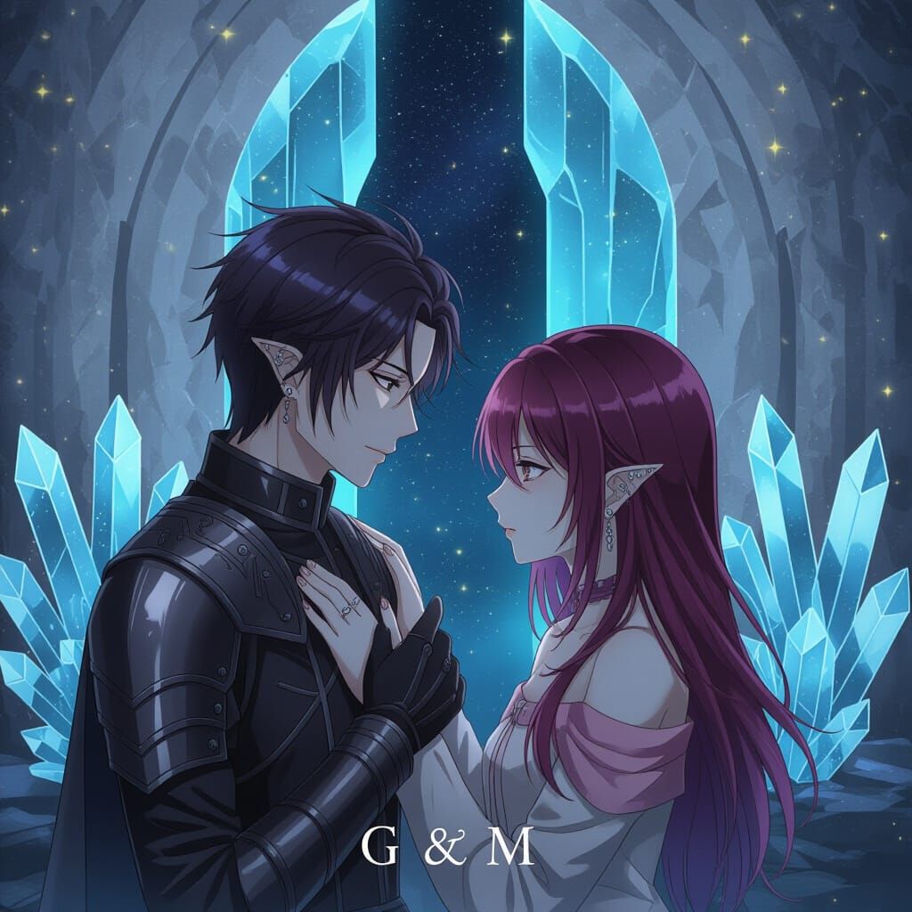 Anime Couple's Sorrowful Farewell At Mystic Portal