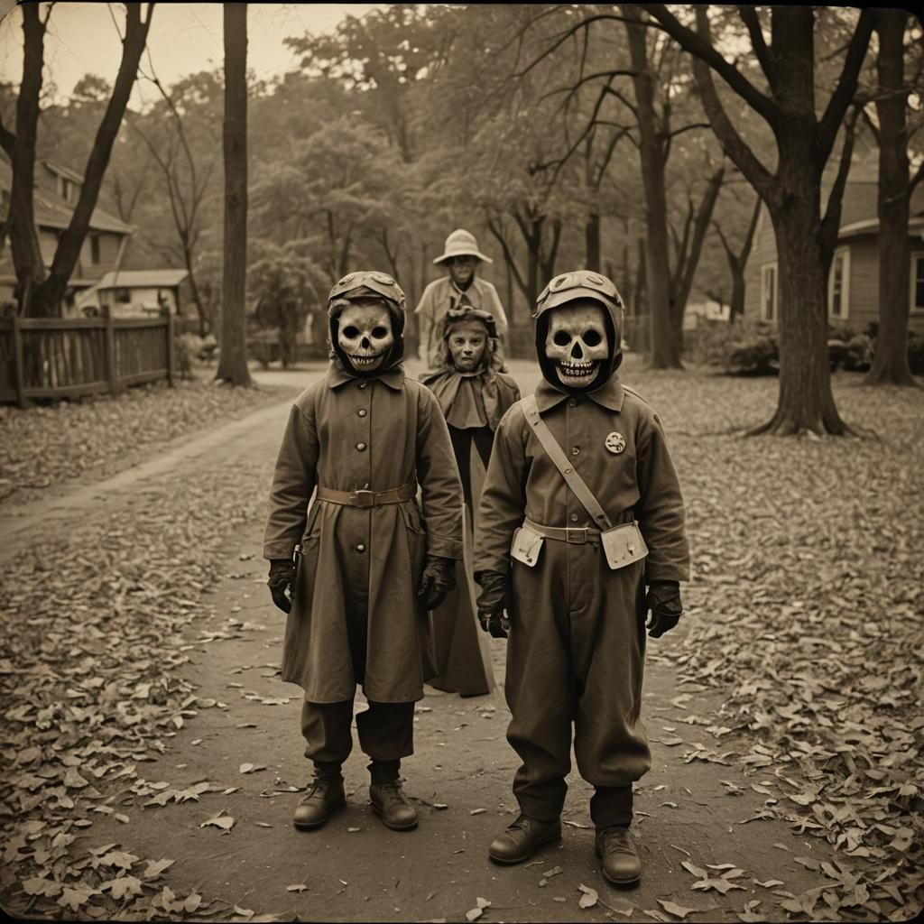 Terrifying 1940s Homemade Halloween Costumes