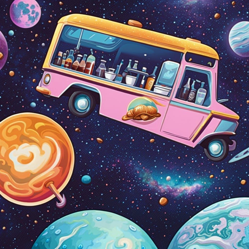 Galactic Coffee Truck on an Alien Planet