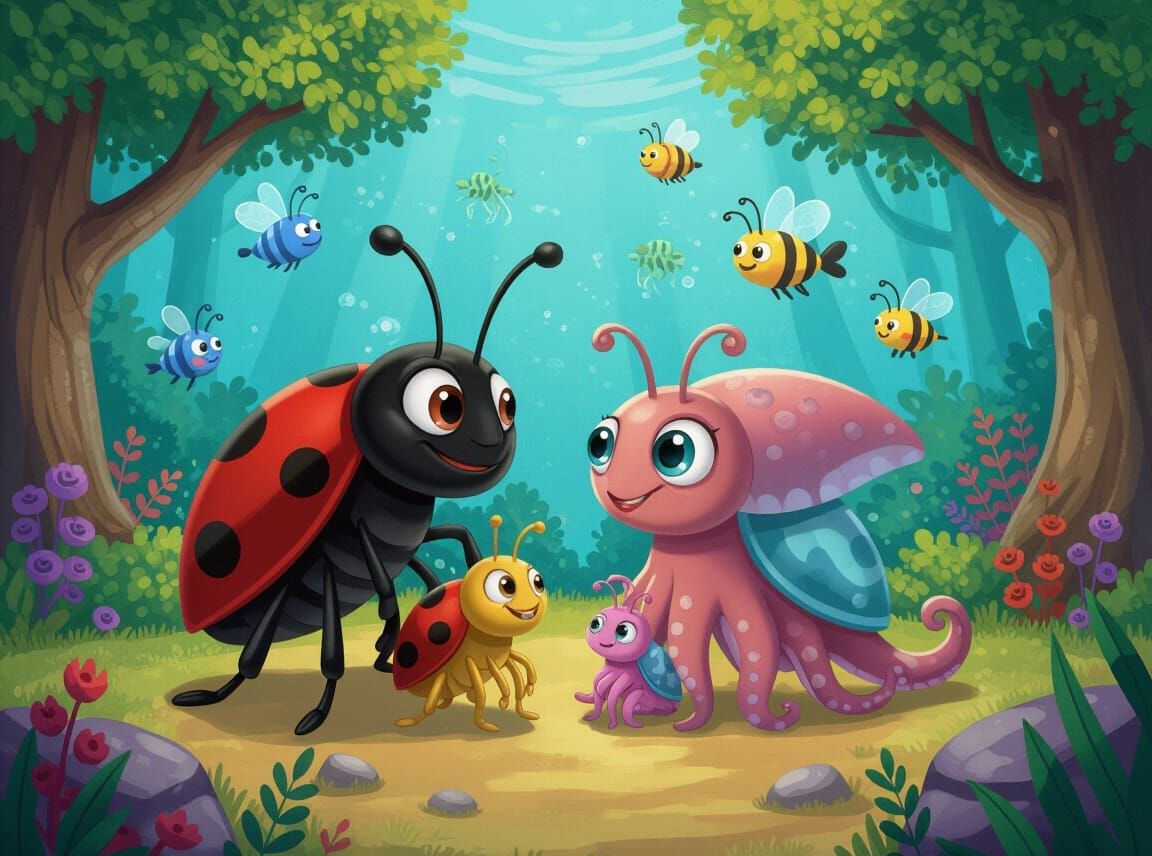 The Bugs Hug the Squiddies' Kiddies