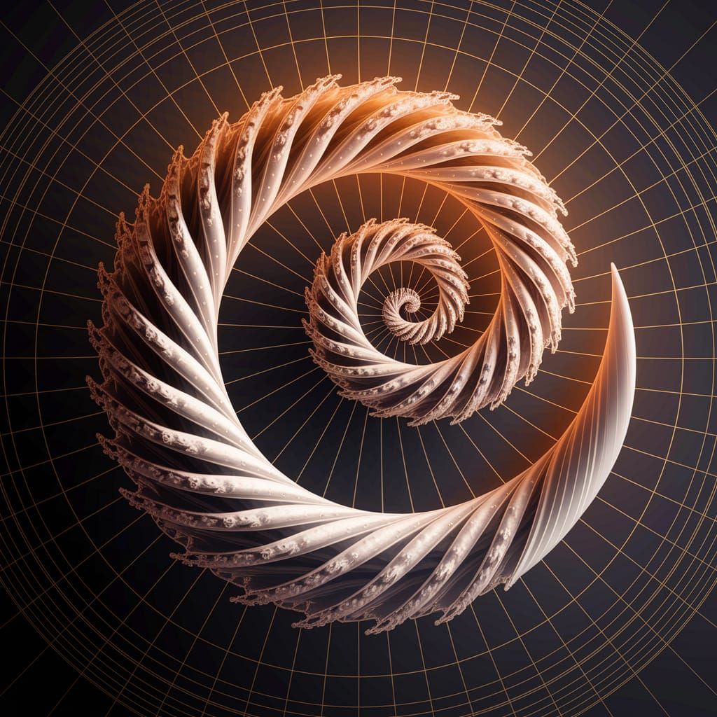 Elegant Mathematical Spiral in Glowing Hues