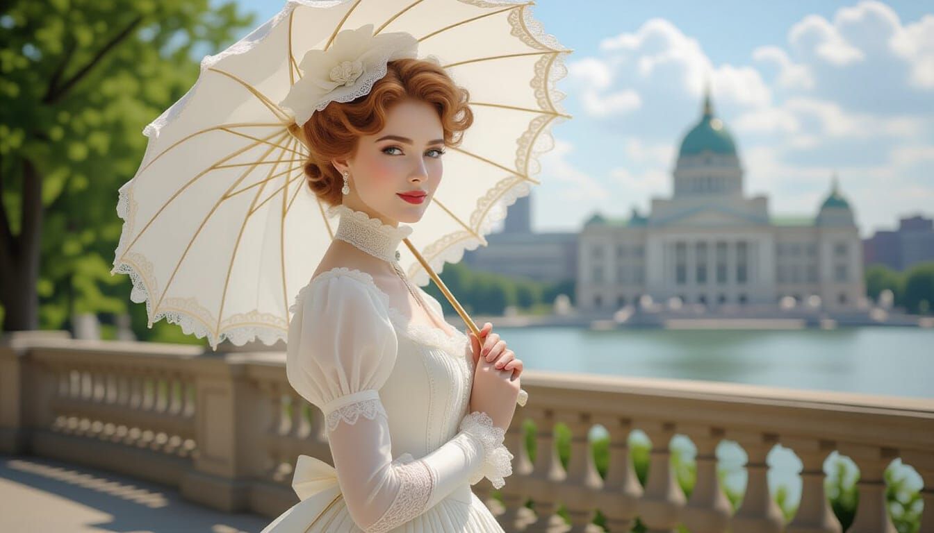 Victorian Lady at 1893 Chicago World's Fair