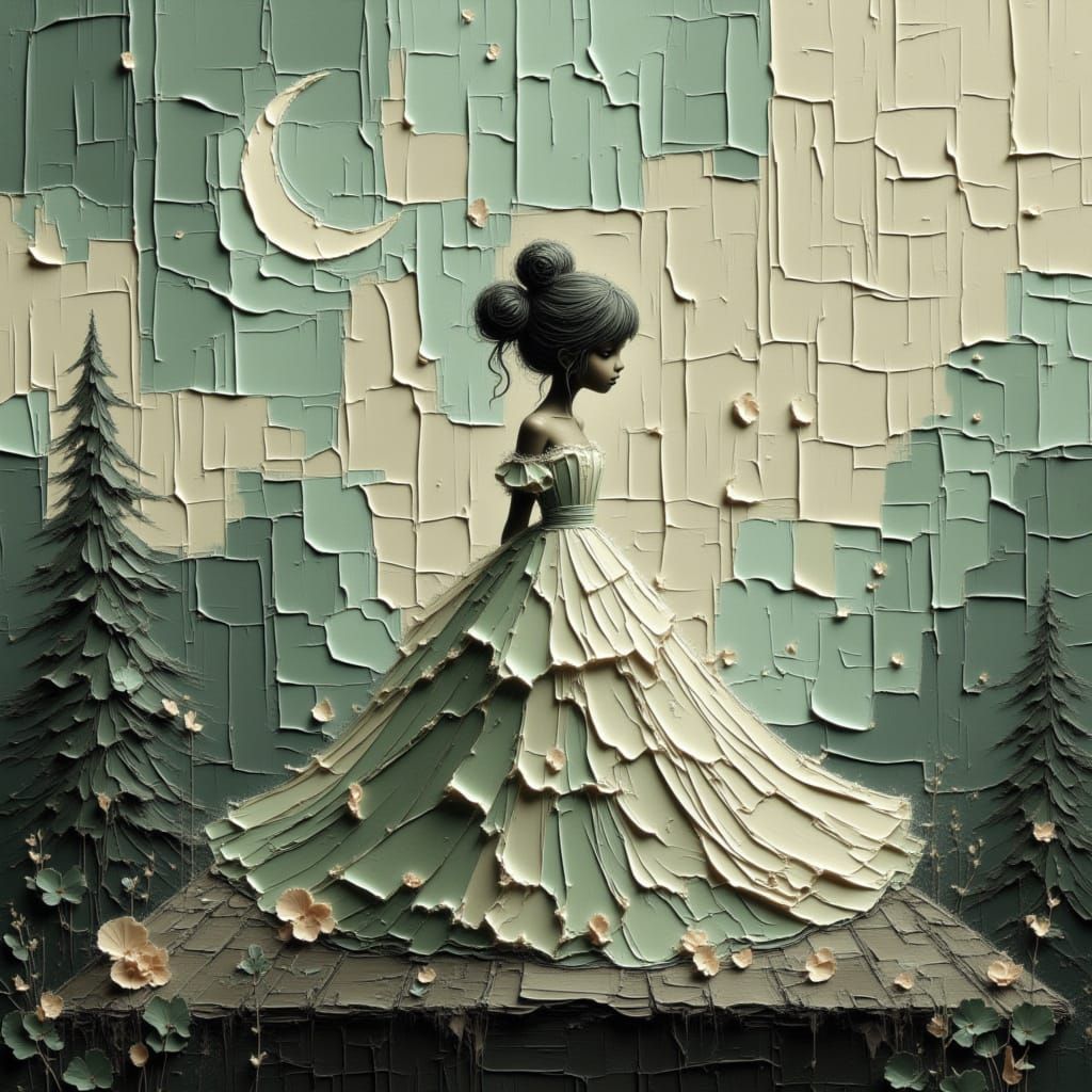 Ballerina Pirouettes on Cottage Roof in Sunny Countryside