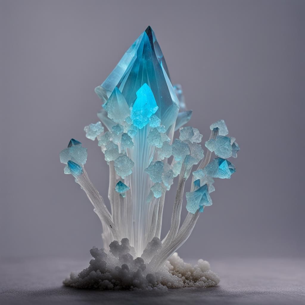 Bioluminescent Glass Crystals: Elegant Embodiment