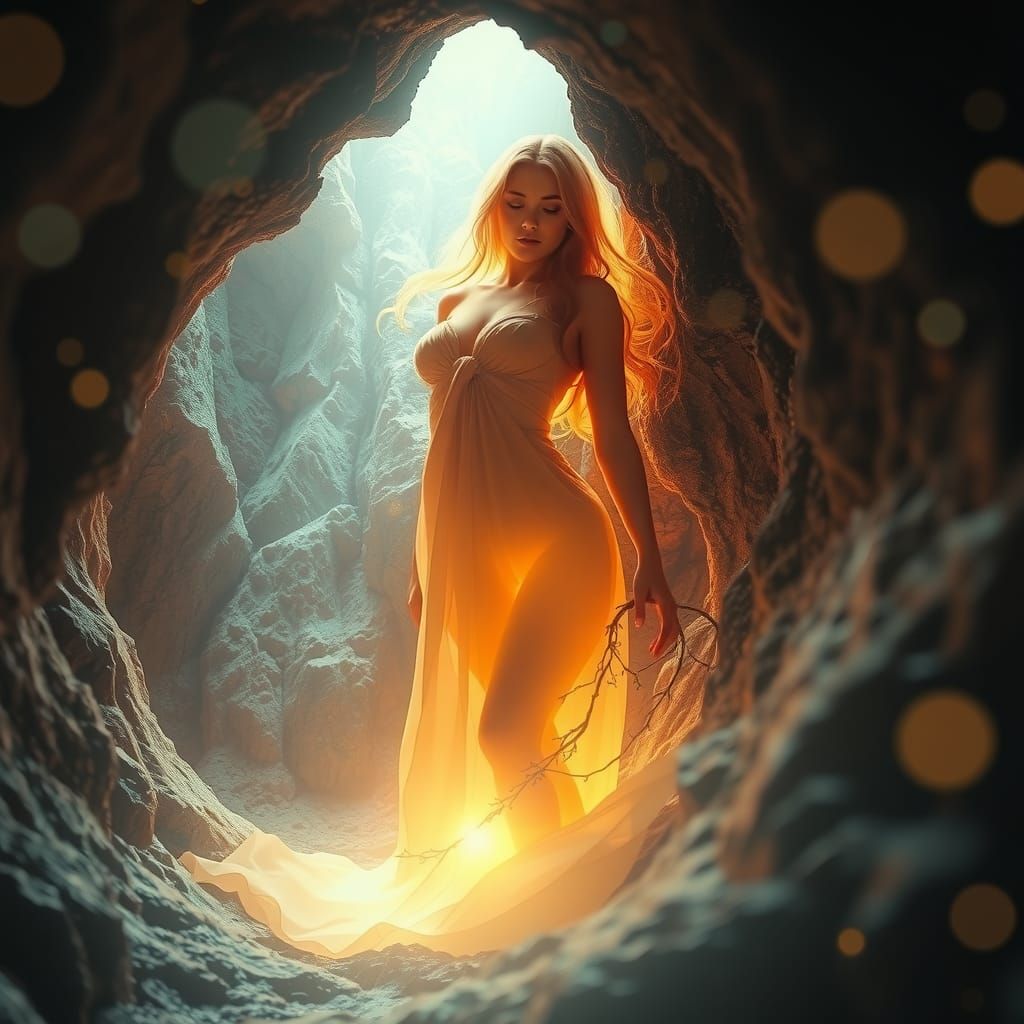 Ethereal Earth Goddess in Surrealist Style