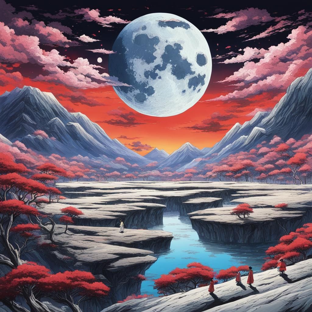 Naruto vs Kaguya: Infinite Tsukuyomi on the Moon