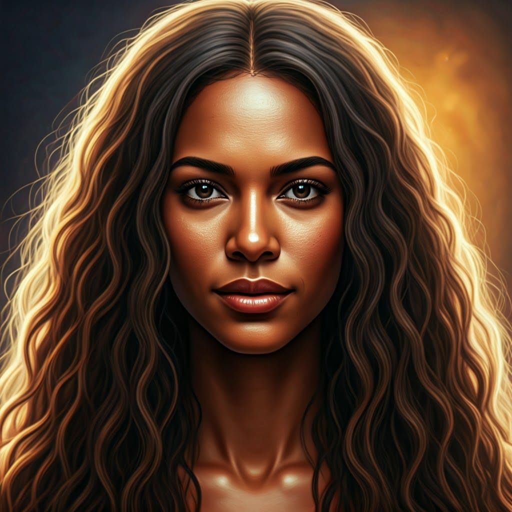 Warm, Radiant American Woman in Ethereal Dreamscapes