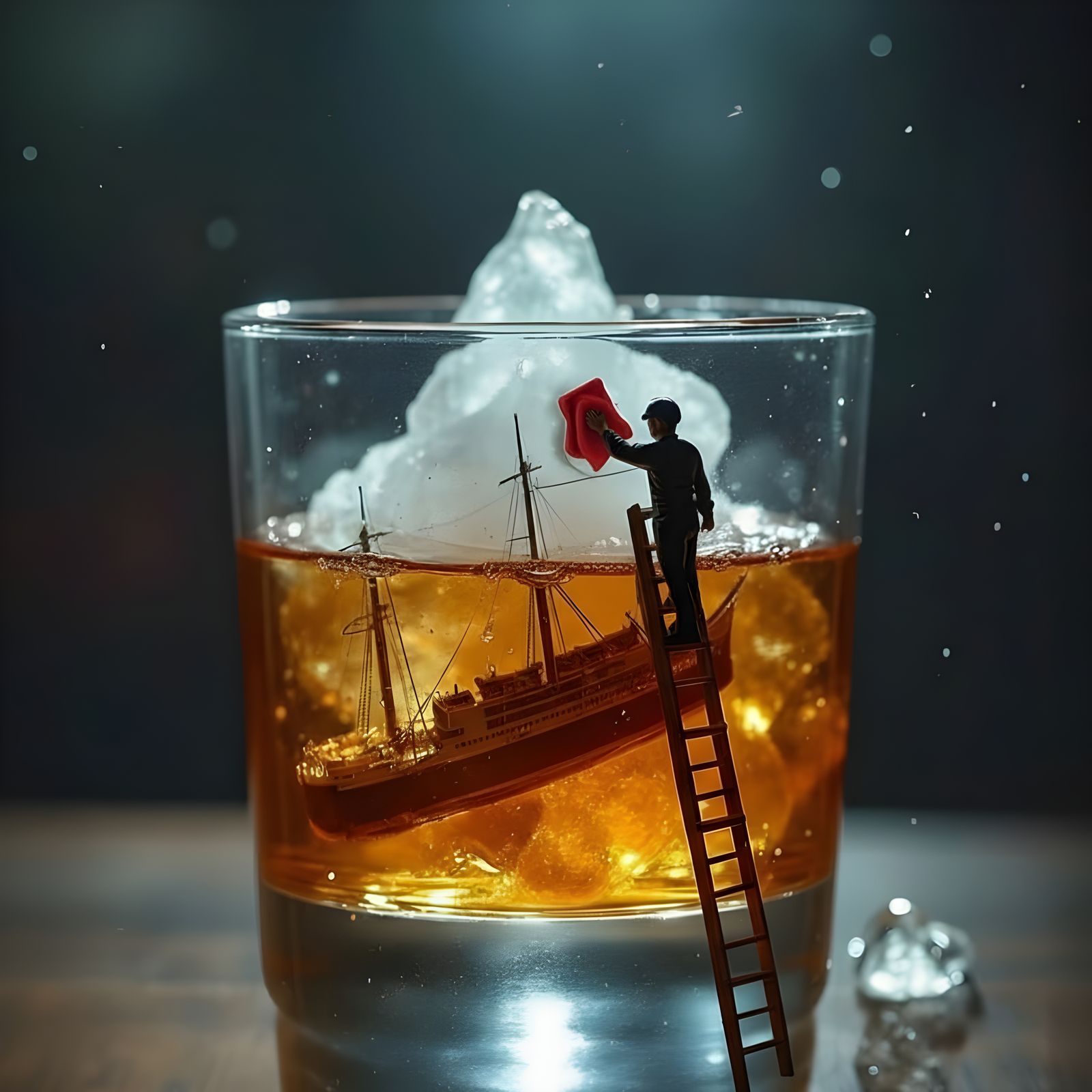 A Titanic glass of scotch